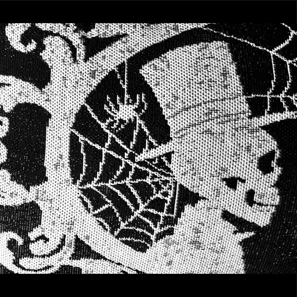 Halloween Victorian Skeleton Couple Throw Pillow